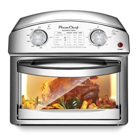 12.5 Quart 7-in-1 Convection Toaster Oven, 1500W, Stainless Steel, with 5 Pre-Set Menus – Roast, Bake, Grill, Broil, Toast, Dehydrate & Defrost