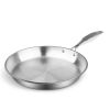 11.8in Stainless Steel Fry Pan – Top-Grade Non-Stick Induction Compatible Frying Pan Skillet