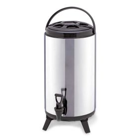2.6 Gal Insulated Brew Pot – Hot & Cold Beverage Dispenser, Stainless Steel Thermal Container for Home, Office, Café, or Catering Use