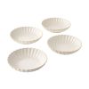 Colette Stoneware Dinner Bowls, Cream, Set of 4