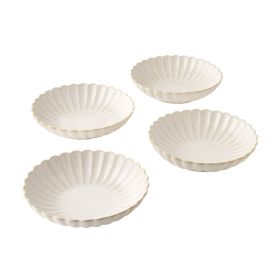 Colette Stoneware Dinner Bowls, Cream, Set of 4
