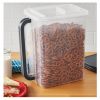 (2 pack) Large Plastic Bulk Food Storage Canister with Lid and Handle, Pantry Organizer Container for Cereal and Dry Food Storage, 46 Cup Capacity