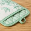 Agatha 2-Piece Oven Mitt Pot Holder Set, Green