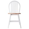 Windsor 2-Pc Chair Set; Natural and White