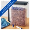 (2 pack) Large Plastic Bulk Food Storage Canister with Lid and Handle, Pantry Organizer Container for Cereal and Dry Food Storage, 46 Cup Capacity