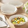 Colette Stoneware Dinner Bowls, Cream, Set of 4