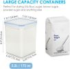 Large Food Storage Containers 5.2L / 175oz, 4 Pieces BPA Free Plastic Airtight Canisters for Flour, Sugar, Baking Supplies, Rice with Lids