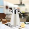 0.48 Gallon Stainless Steel Thermal Vacuum Flask – Double Wall Insulated Hot & Cold Beverage Bottle with Leakproof Lid – White